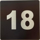 Sign Apartment number  - UNIT NUMBER  (BLACK, DOUBLE SIDED TAPE) -Broadway Line (APT 18)