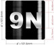 Signage Apartment number 9N  - UNIT NUMBER 9N /SUITE 9N  (BLACK, DOUBLE SIDED TAPE) -Broadway Line