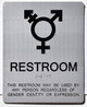 RESTROOM  Tactile Graphics Grade 2 Braille Text with raised letters