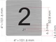 Sign Elevator JAMB Plate with Braille - Elevator Floor Number Brush SILVER