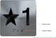 Signage  Elevator JAMB Plate with Braille - Elevator Floor Number Brush SILVER