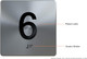 Elevator JAMB Plate with Braille - Elevator Floor Number Brush SILVER Signage