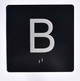 Elevator JAMB Plate with Braille - Elevator Floor Number Brush BLACK