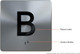 Signage  Elevator JAMB Plate with Braille - Elevator Floor Number Brush SILVER