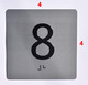 Signage  Elevator JAMB Plate with Braille - Elevator Floor Number Brush SILVER