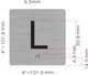 Elevator JAMB Plate with Braille - Elevator Floor Number Brush SILVER Sign