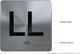 Signage  Elevator JAMB Plate with Braille - Elevator Floor Number Brush SILVER