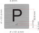 Elevator JAMB Plate with Braille - Elevator Floor Number Brush SILVER Sign