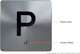 Signage  Elevator JAMB Plate with Braille - Elevator Floor Number Brush SILVER