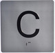 Elevator JAMB Plate with Braille - Elevator Floor Number Brush SILVER Signage