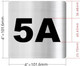 Apartment number 5A  - UNIT NUMBER 5A  (SILVER, DOUBLE SIDED TAPE) -Broadway Line