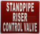 STANDPIPE RISER CONTROL VALVE  (REFLECTIVE, Red, ALUMINIUM MATERIALRUST FREE)