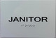 Janitor Closet  with Raised letters/Image & Grade 2 Braille - Includes Red Adhesive pad for Easy Installation (white, Tacticle ) - The sensation line