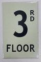 Signage Glow-In-the-Dark -Photoluminescent , Aluminium, double sided tape (3RD FLOOR)