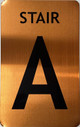 GOLD FLOOR NUMBER , aluminium, Size inch The Gold Mountain Line (Stair A)