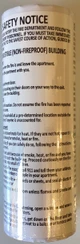 non fire proof roll