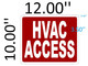 SIGN HVAC ACCESS
