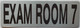 Exam Room Sign Brushed Silver