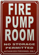 FIRE PUMP Sign