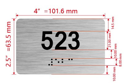 Apartment number 523 sign -Unit Number 523 sign / Suite 523 sign ...