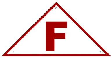 State Truss Construction Sign - F Triangular