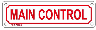 MAIN CONTROL Sign