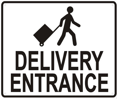 DELIVERY ENTRANCE Sign-WITH IMAGE