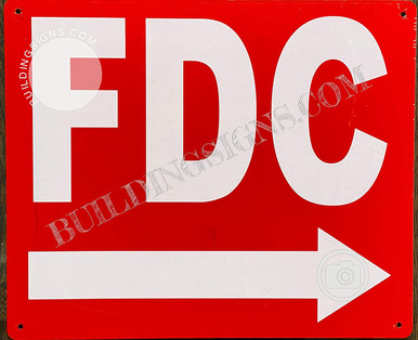 FDC Sign - FDC Right Arrow Sign
