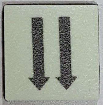 PHOTOLUMINESCENT 2 DOWN ARROWS SIGN The Liberty Line (Aluminum SIGNS ...