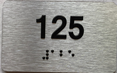Apartment number 125 sign -Unit Number 125 sign / Suite 125 sign ...