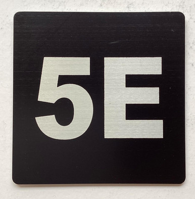 Apartment number 5E sign - UNIT NUMBER 5E SIGN/SUITE 5E SIGN (BLACK ...