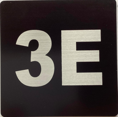 Apartment number 3E sign - UNIT NUMBER 3E SIGN/SUITE 3E SIGN (BLACK ...