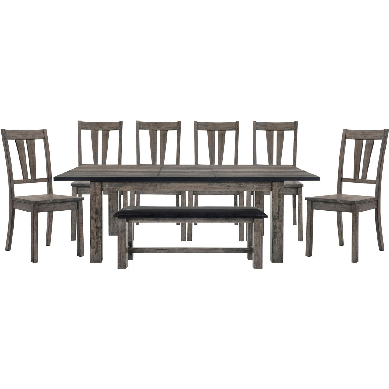 Hanover Bramble Hill 8 Piece Dining Set w Expandable Table 6