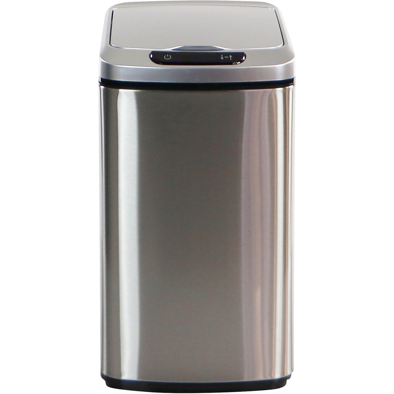 Hanover 10-Liter / 2.6 gal. Trash Can with Sensor Lid and Carbon Odor Control in Stainless Steel, HTRASH10L-1