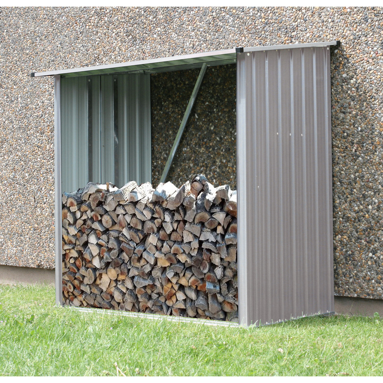 metal firewood storage brackets