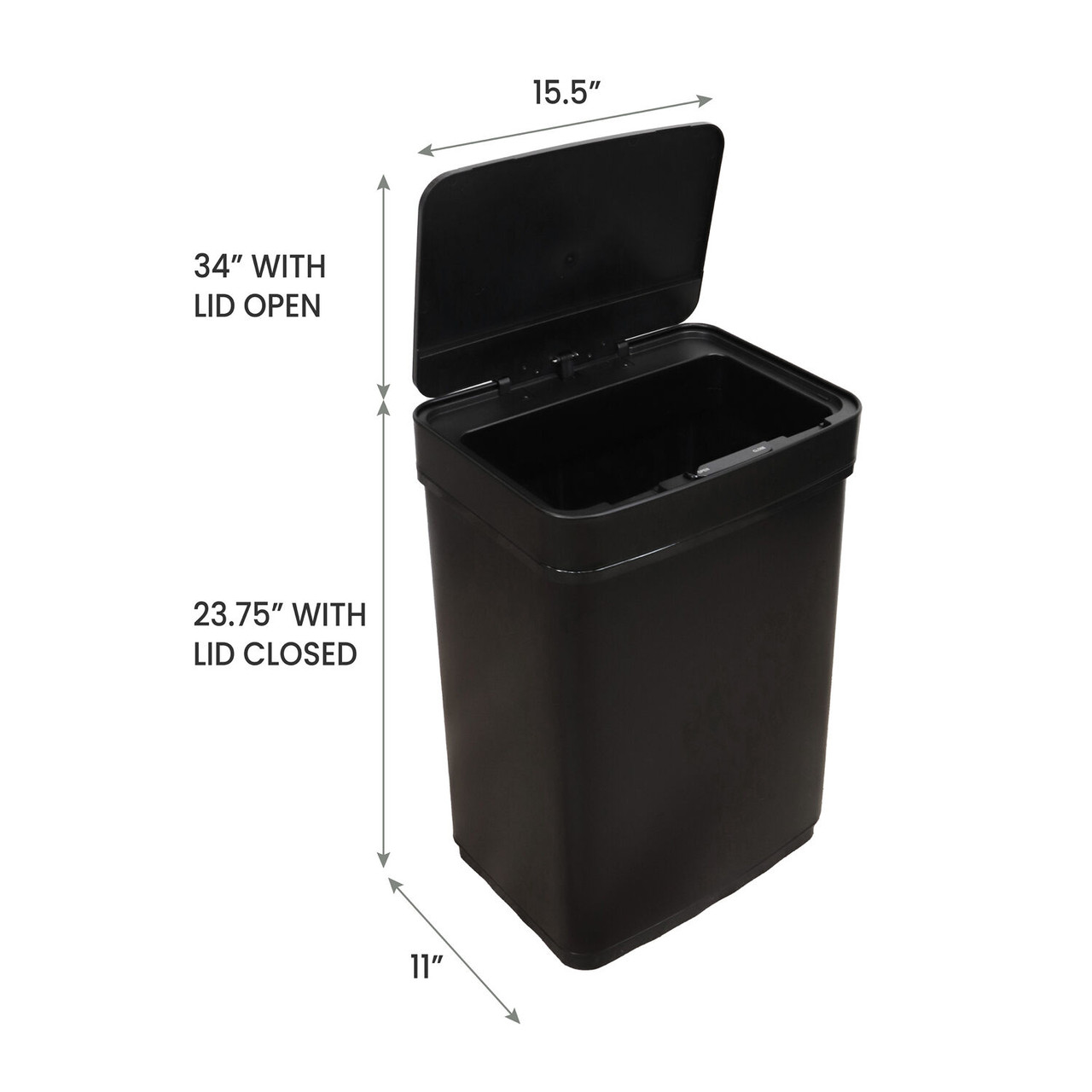 Hanover 12-Liter / 3.2-Gallon Trash Can with Sensor Lid White