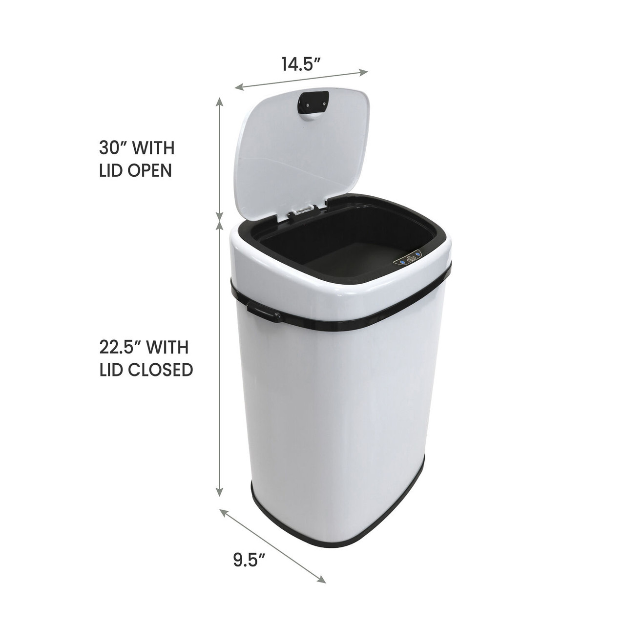 Hanover 50-Liter / 13.2-Gallon Trash Can with Sensor Lid 