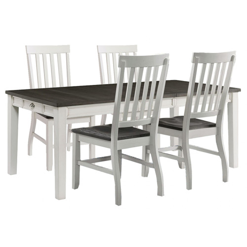 Hanover Willow Way 5-Piece Dining Set with Rectangle Table and 4 Wood Side Chairs