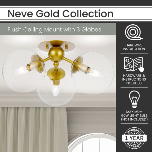 Neve Semi-Flush Fixture
3-Light