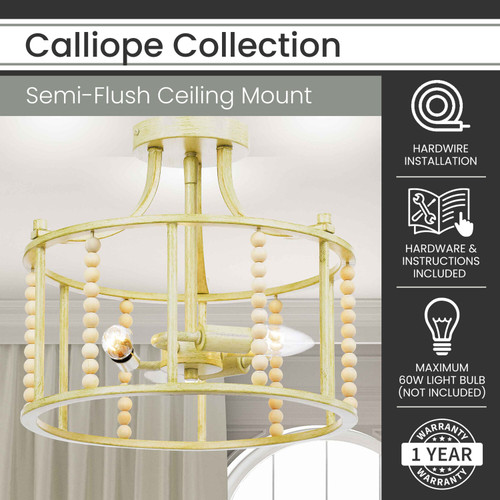 Calliope Beaded Semi-Flush
3-Light