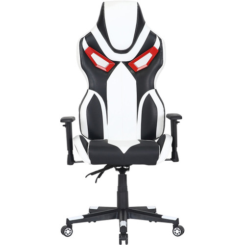 Hanover Commando Ergonomic Gaming Chair in Black, White, and Red - Adjustable Gas Lift Seating, Lumbar and Neck Support