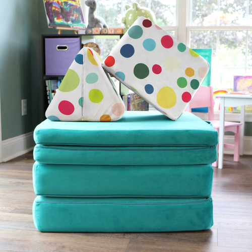 Extra Set of 2 Pillows for Lil' Lounger, Multi Polka Dot