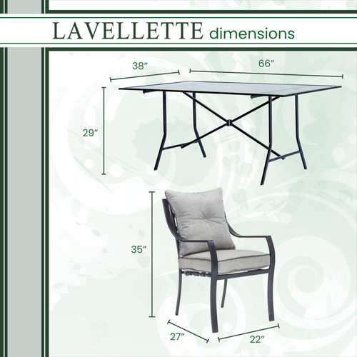 Hanover Lavallette 7-Piece Outdoor Dining Set