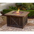 Monaco 5-Piece Fire Pit Chat Set with 4 Sling Dining Chairs and a 40,000 BTU Durastone Propane Fire Pit Coffee Table