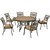 Monaco 7-Piece Dining Set with Six Dining Chairs and a 60-in. Tile-Top Table