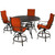 Traditions 5-Piece High-Dining Set with 4 Padded Swivel Counter-Height Chairs and 56-in. Cast-top Table