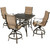 Traditions 5-Piece High-Dining Set with 4 Padded Swivel Counter-Height Chairs and 42-in. Cast-top Table