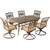 Traditions 7-Piece Dining Set with 6 Swivel Rockers and 38-in. x 72-in. Cast-top Table