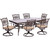 Traditions 7-Piece Dining Set with Extra Large Glass-Top Dining Table