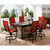 Traditions 7-Piece High-Dining Set with 6 Padded Counter-Height Swivel Chairs and a 30,000 BTU Fire Pit Dining Table